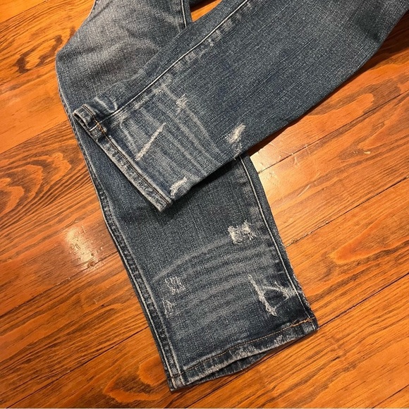 Madewell Slim Straight Jeans Blue Distressed Button-Front Edition size 25 - Picture 12 of 16